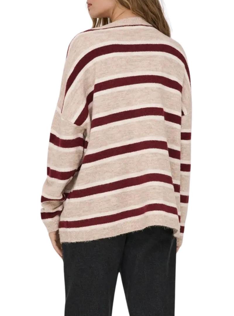 Camisola de malha listrada Only Talio para mulher.