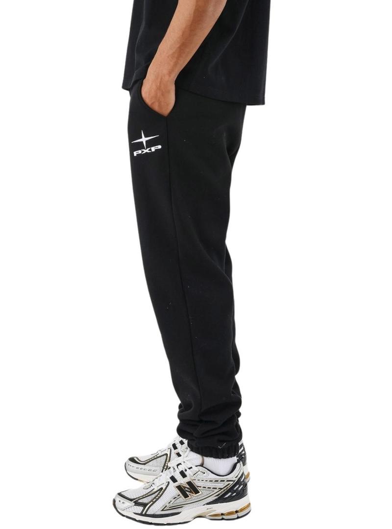 Projeto Jogger x Paris preto de algodão para homem.