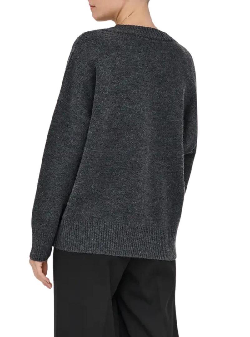 Camisola Only Mari cinza escuro para mulher.