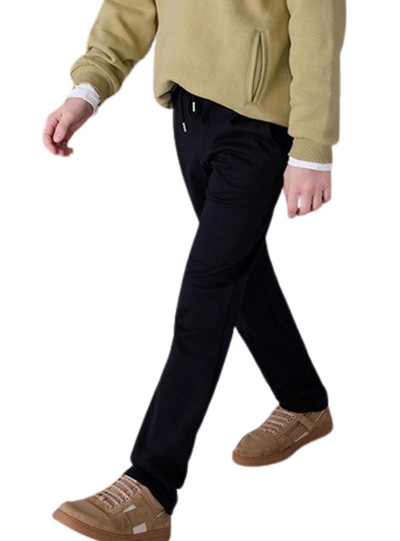 Calça Mayoral Ponto Smart preta para menino.