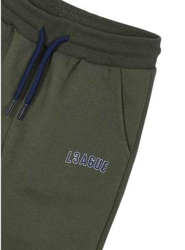 Moletom Mayoral de três peças verde e azul marinho para menino.