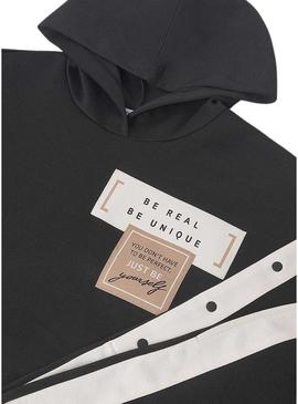 Conjunto de moletom Mayoral com listras pretas para menina.