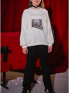 Fato de treino Mayoral flare preto e branco para menina