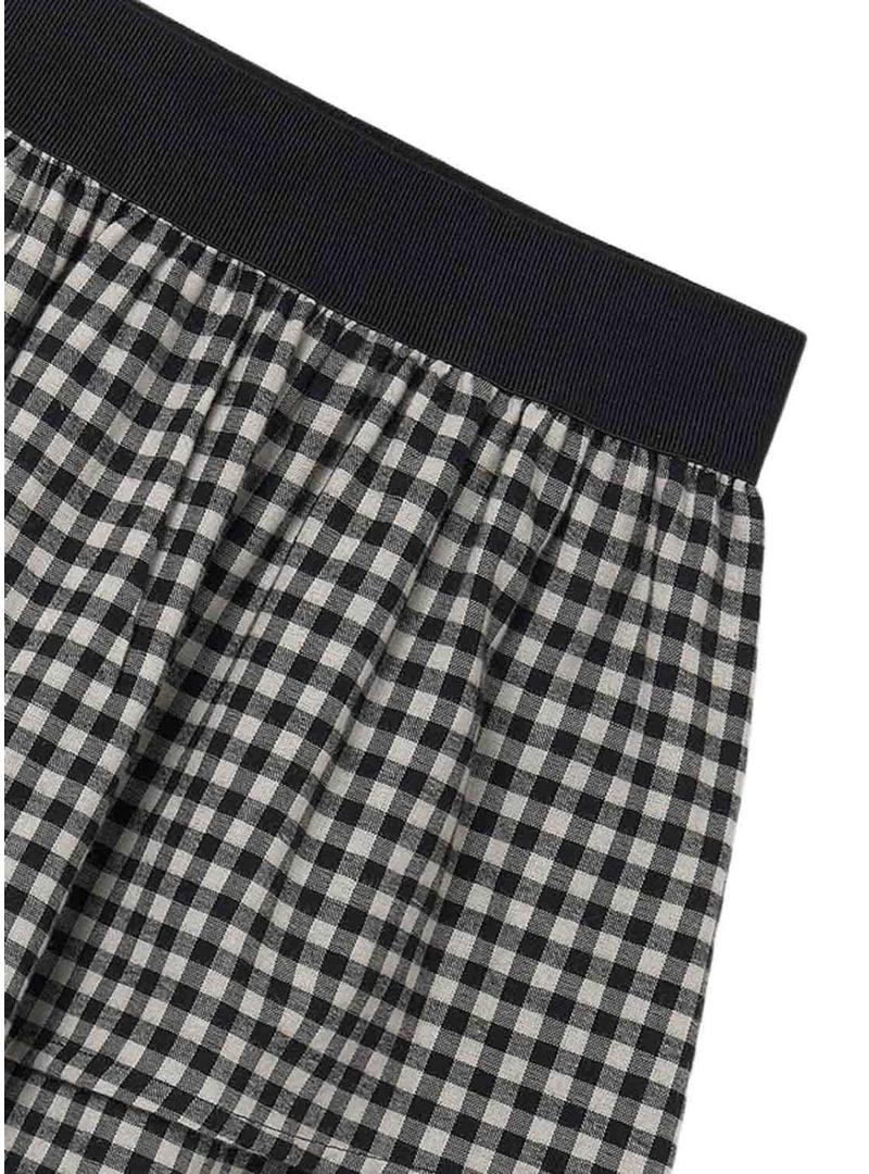 Saia Mayoral Vichy branco e preto para menina