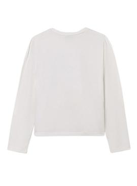 Camiseta Mayoral Whatever branca para menina