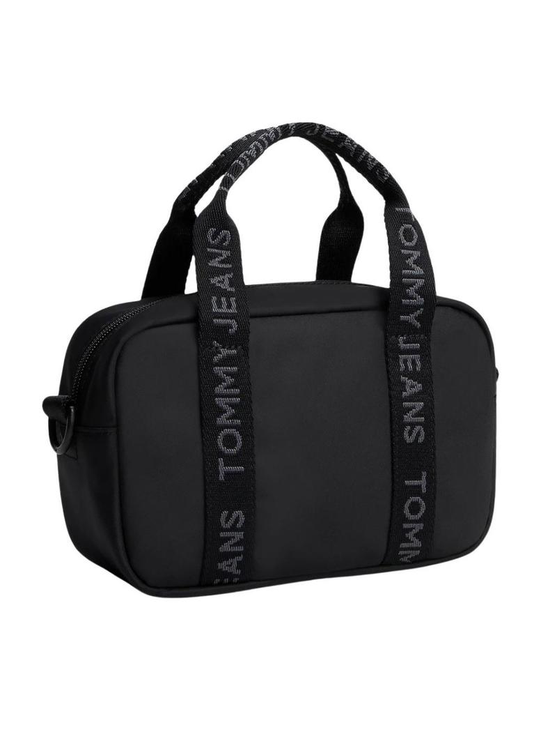 Bolsa Tommy Jeans Daily Crossover preta para mulher.