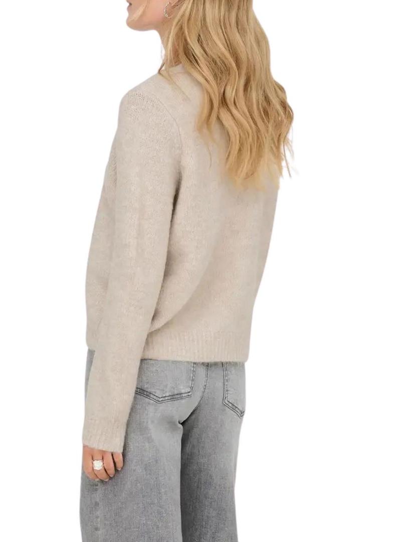 Cárdigan de malha ONLY Zoey bege para mulher