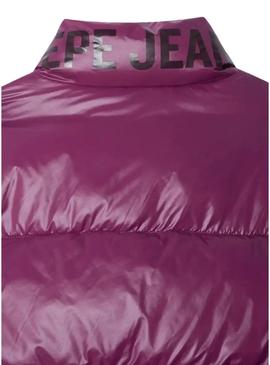 Jaqueta Pepe Jeans Essie acolchoada roxa para menina