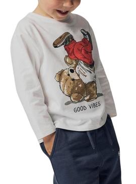 Camiseta Name It Nathan branca para menino.