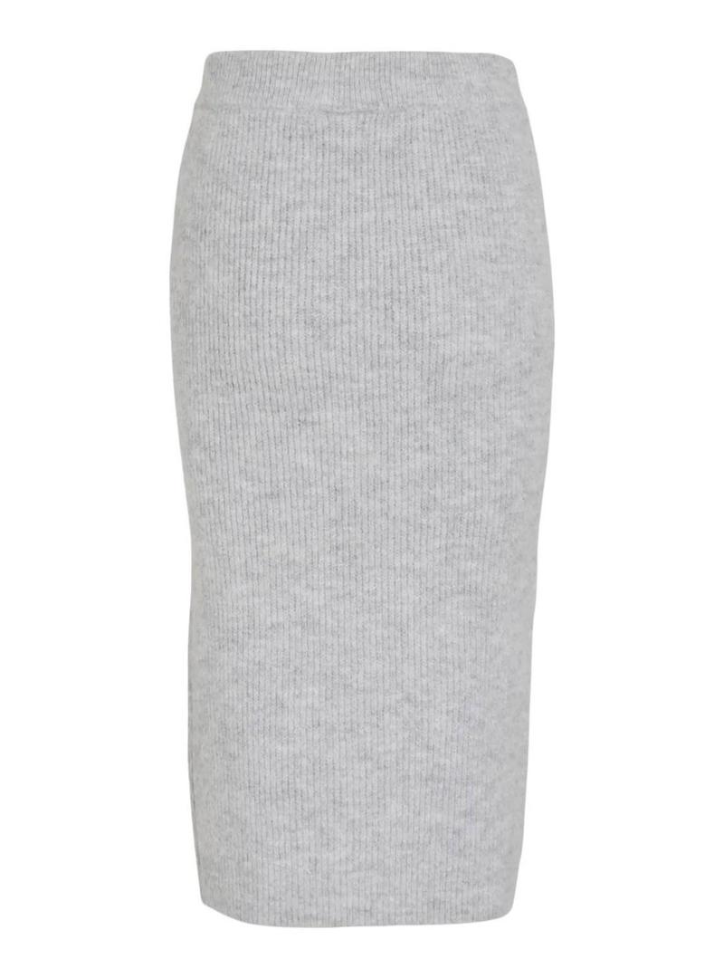 Saia Vila Viretta de malha cinza para mulher