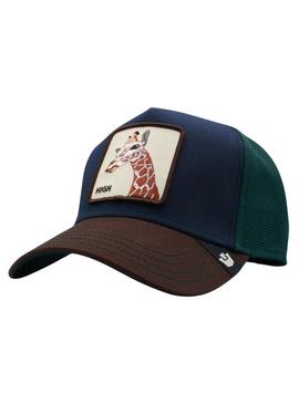 Boné Goorin Bros Giraffe azul e verde para homem.