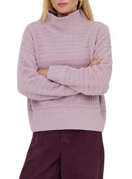 Camisola de gola alta malva Only Globe para mulher