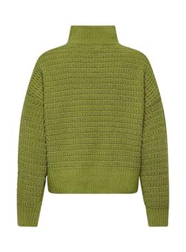 Camisola de gola alta verde Only para mulher
