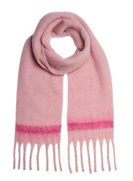 Cachecol Pieces Bea Narrow rosa para mulheres