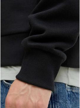 Moletom Jack and Jones preto para homem.