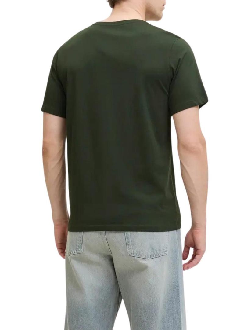 Camiseta Jack and Jones Brandy verde para homem.