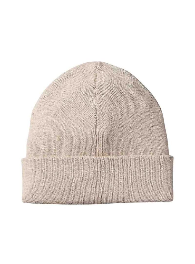 Gorro Calvin Klein logo CK bege para homem.