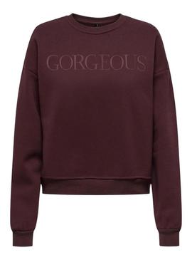 Moletom Only Elisanna bordô para mulher