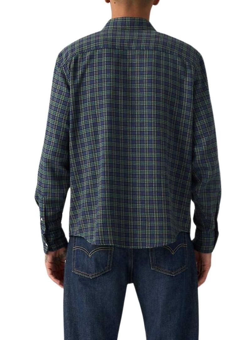 Camisa Levis Authentic Button xadrez verde para homens
