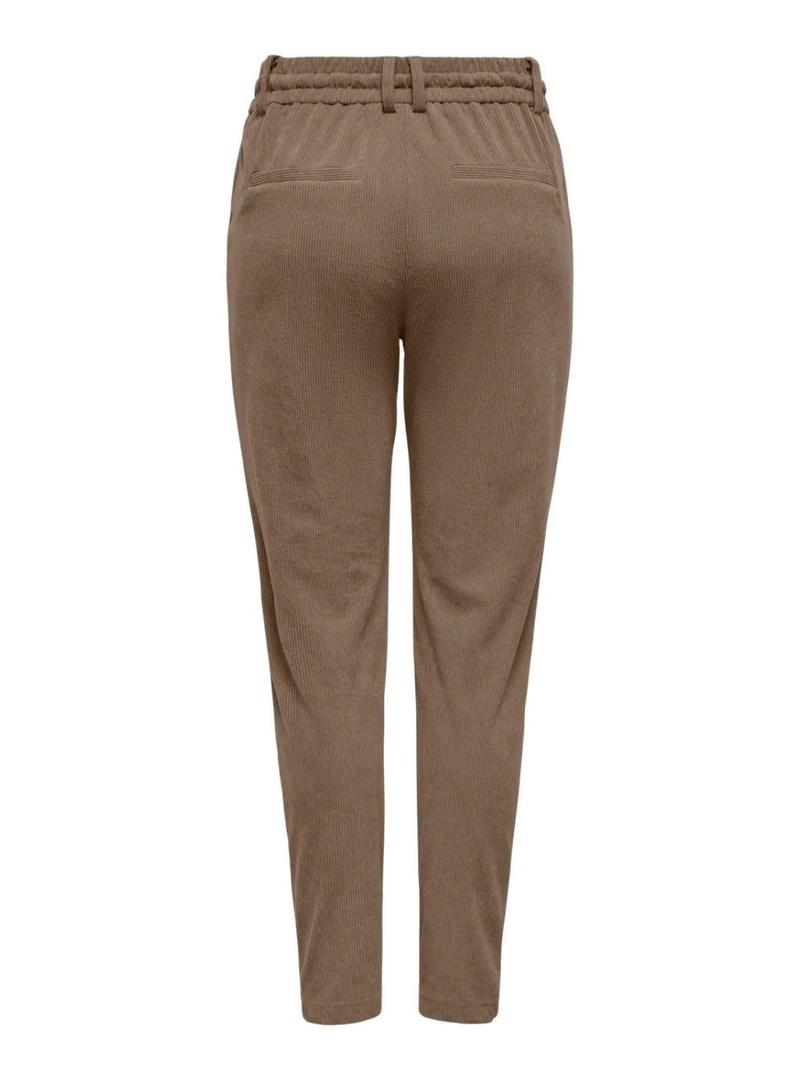 Calça de cotelê Only Poptrash Lias camel para mulher