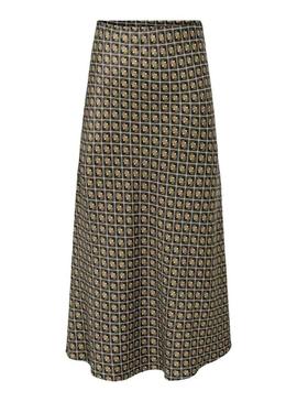 Saia Only Jane estampada geométrica para mulher