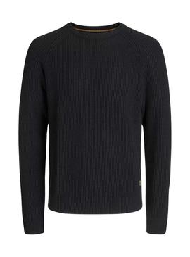 Camisola Jack and Jones painel preto para criança.