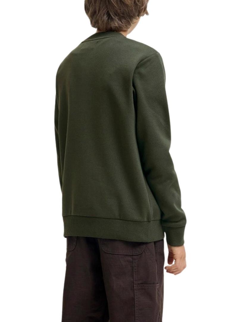 Moletom Jack and Jones Jin verde para criança.