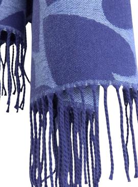 Cachecol Pieces Marlin estampado corações azuis para mulher.