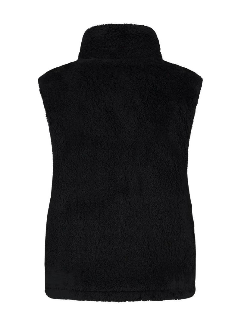 Colete Only Bari Teddy preto para mulher.