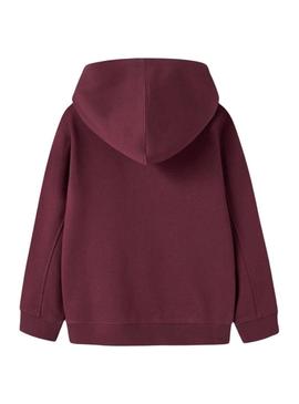 Suéter Name It Frycca granate para menina.