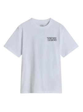 Camisa Vans Classificada branca para menino e menina.