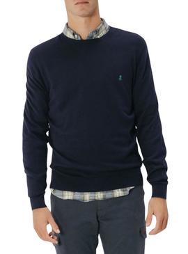 Camisola El Pulpo pescoço redondo mistura marinho para homem