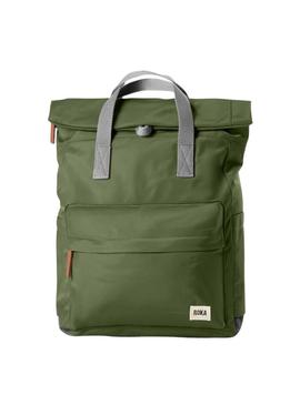 Mochila Roka Canfield média verde para mulher e homem.