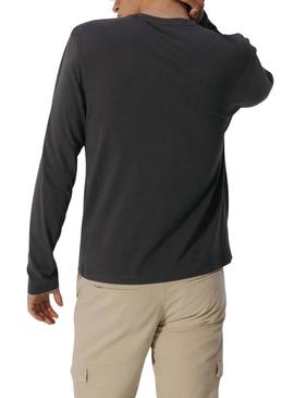 Camiseta El Pulpo manga comprida cinza antracite para homem.