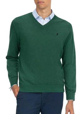 Camisola El Pulpo Decote Em V Mistura de garrafa verde para homem