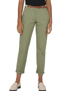 Calça verde Only Biana para mulher.