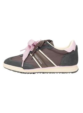 Sapatos Tommy Jeans Low Profile Runner marrom para mulher.