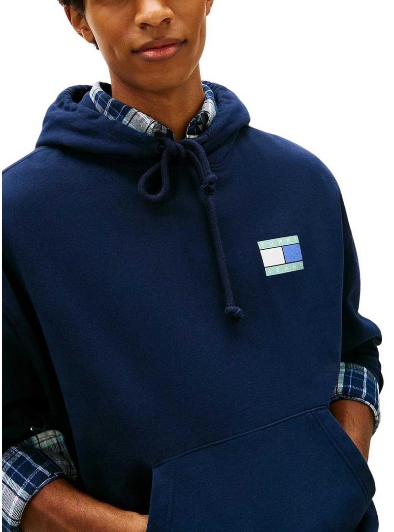 Moletom Tommy Jeans 90S azul marinho para homens