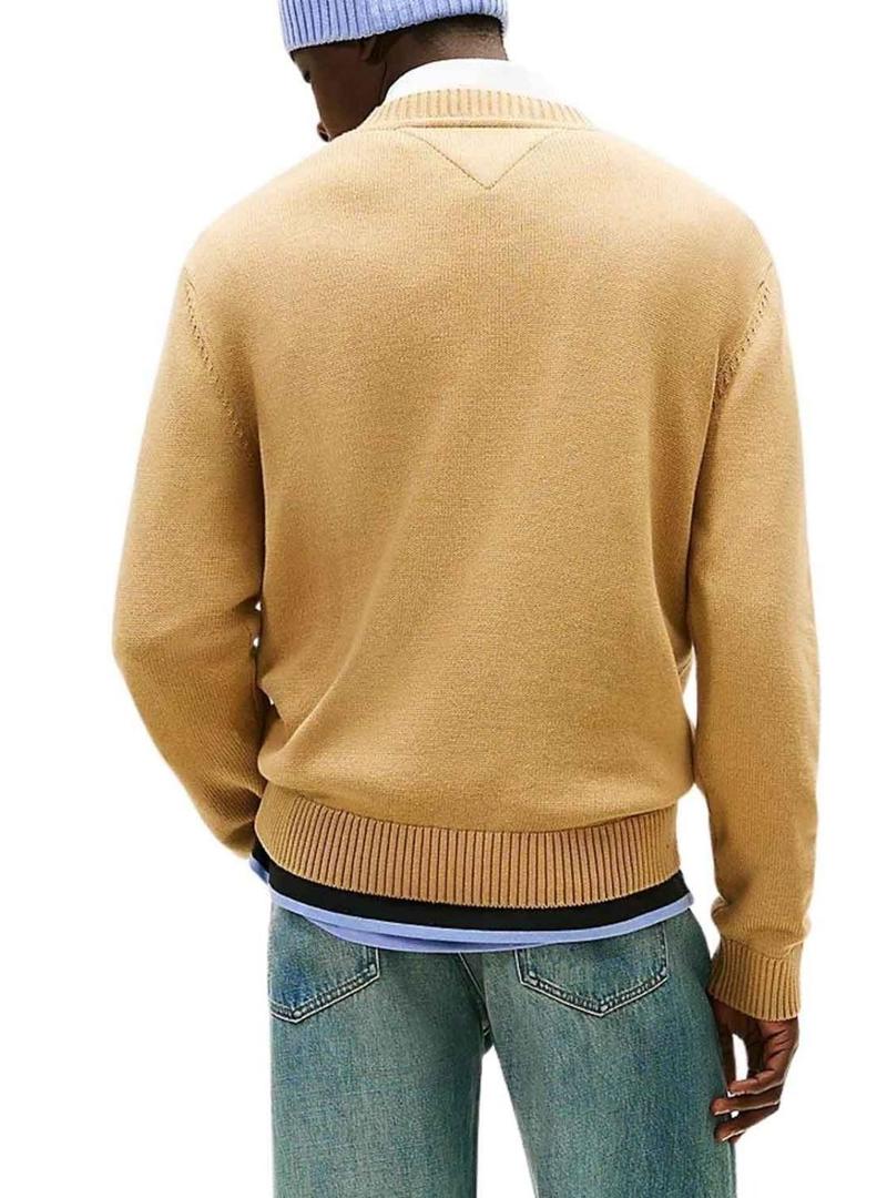 Camisola Tommy Jeans Signature bege para homem