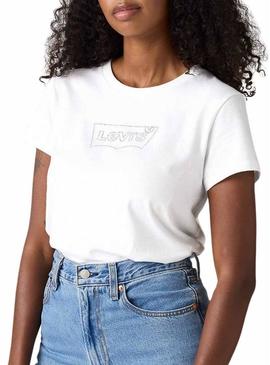 Camisa Levi's Batwing branca para mulher.