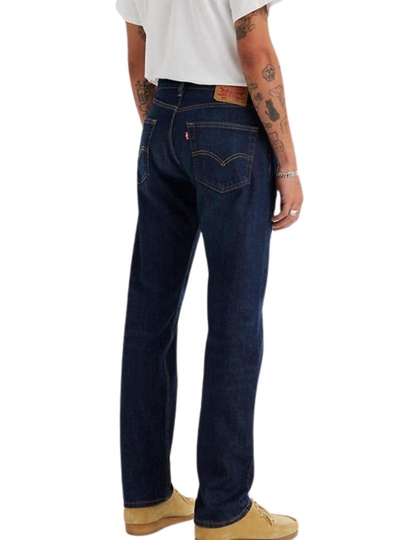 Calça jeans Levis 505 Regular Nail Loop Knot azul marinho para homem.