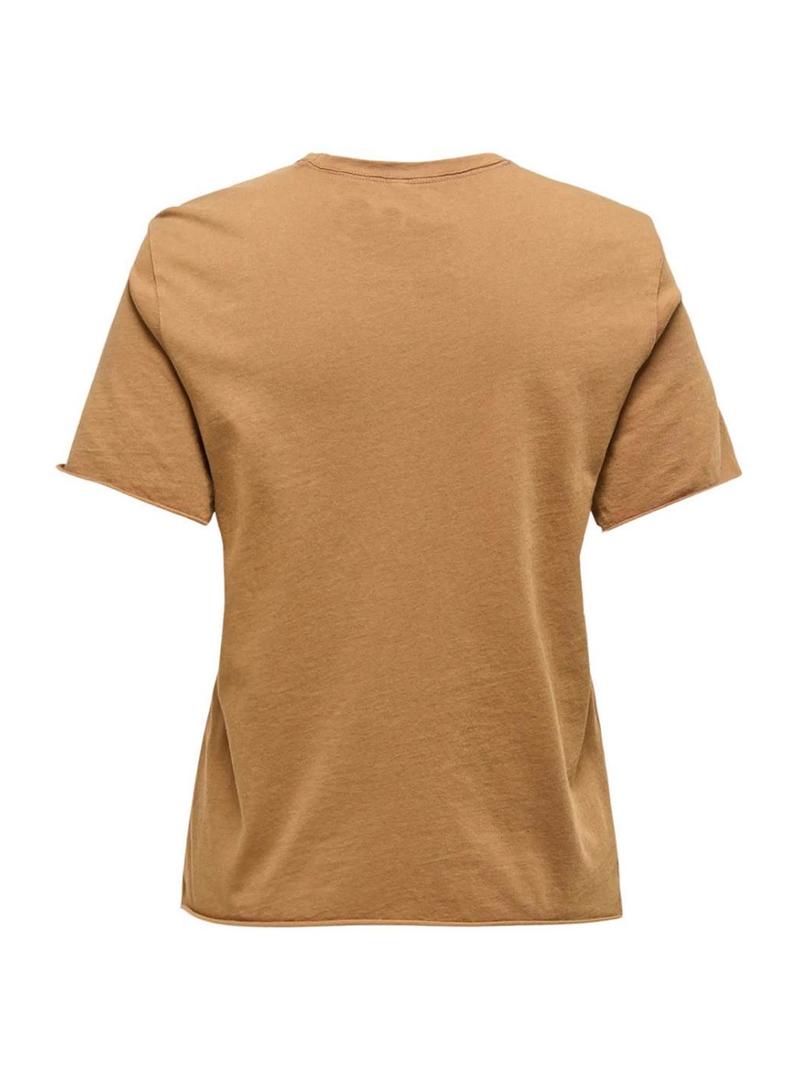 Camiseta Only Lucy mostarda para mulher