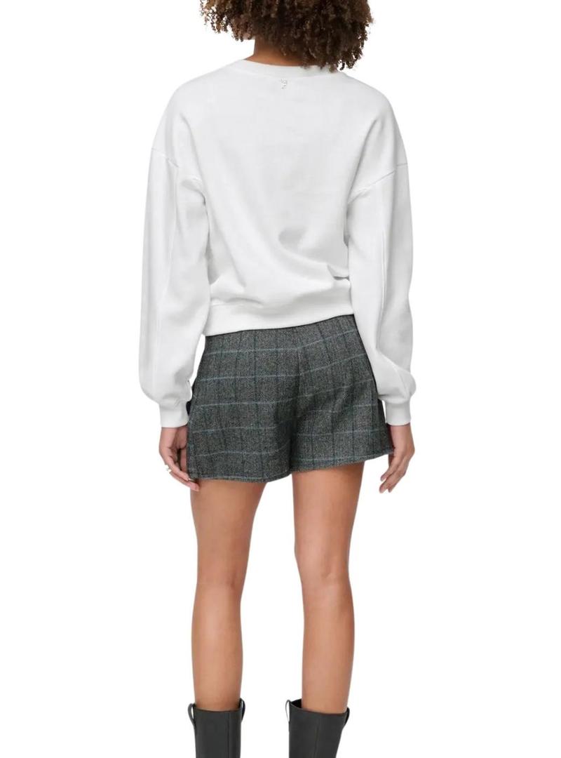 Moletom Only Emily Perfume branco para mulher