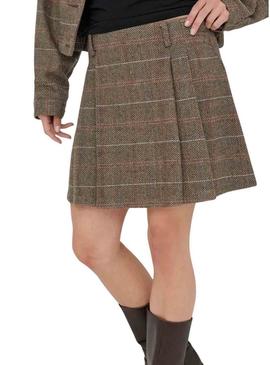 Saia Only Ricca marrom para mulher.