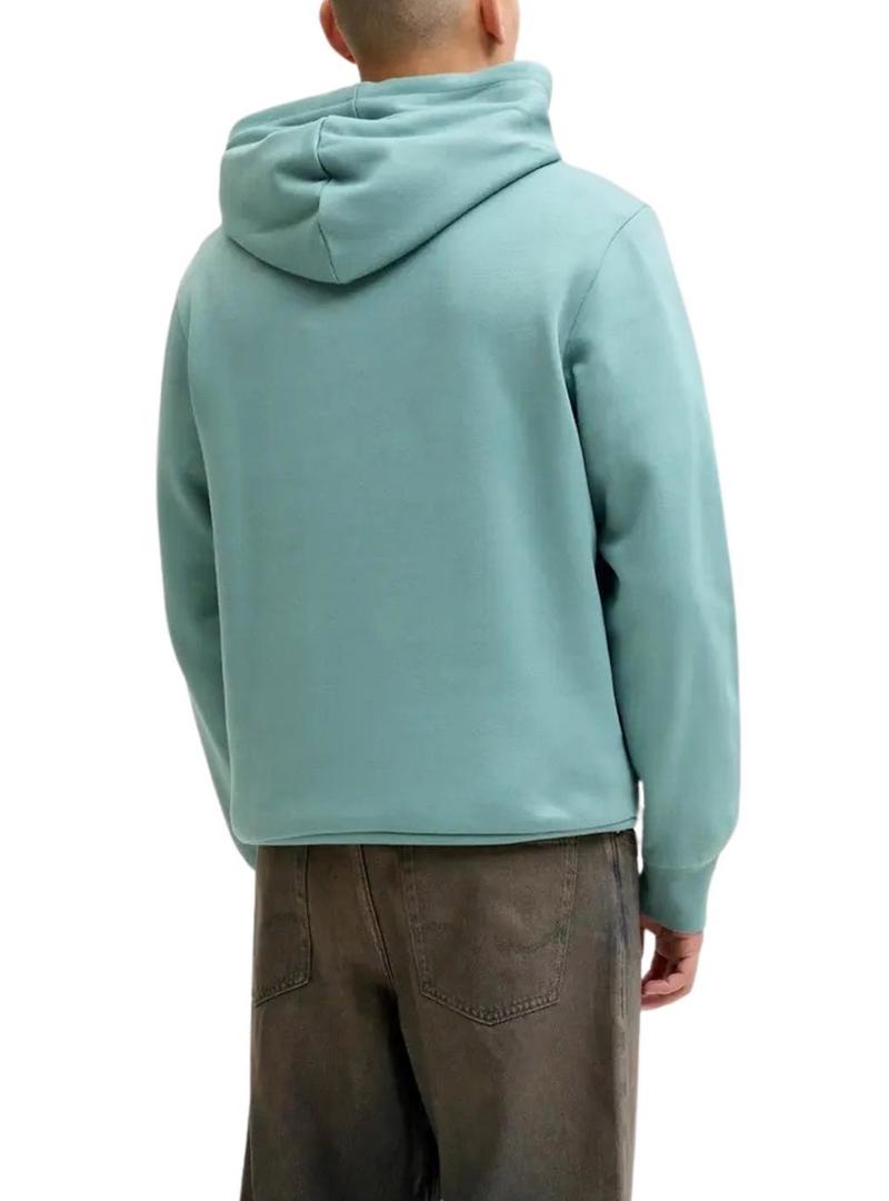 Moletom Jack and Jones Corp turquesa para homem.