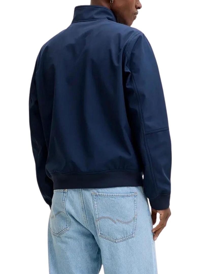 Jaqueta Jack and Jones Parker azul para homens.