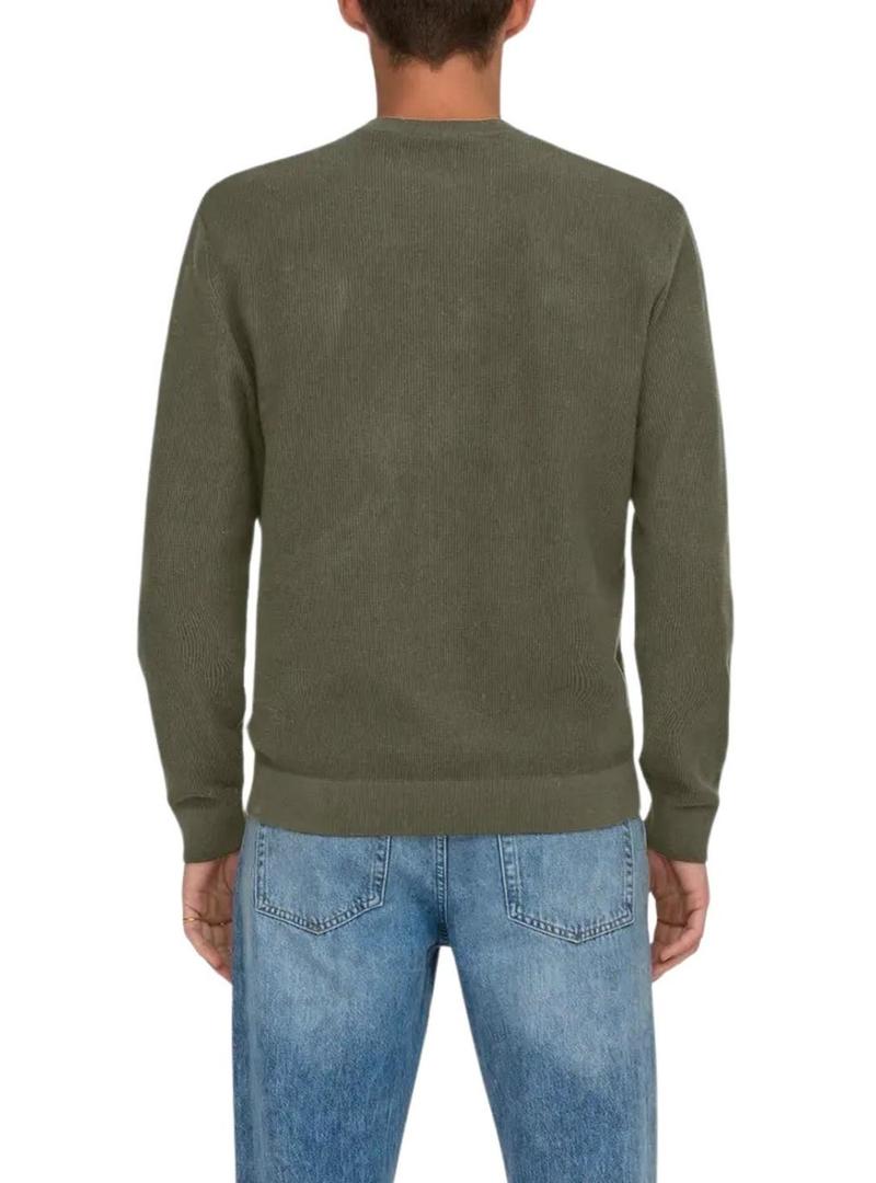 Apenas camisola verde para homem Only and Sons Onstony.