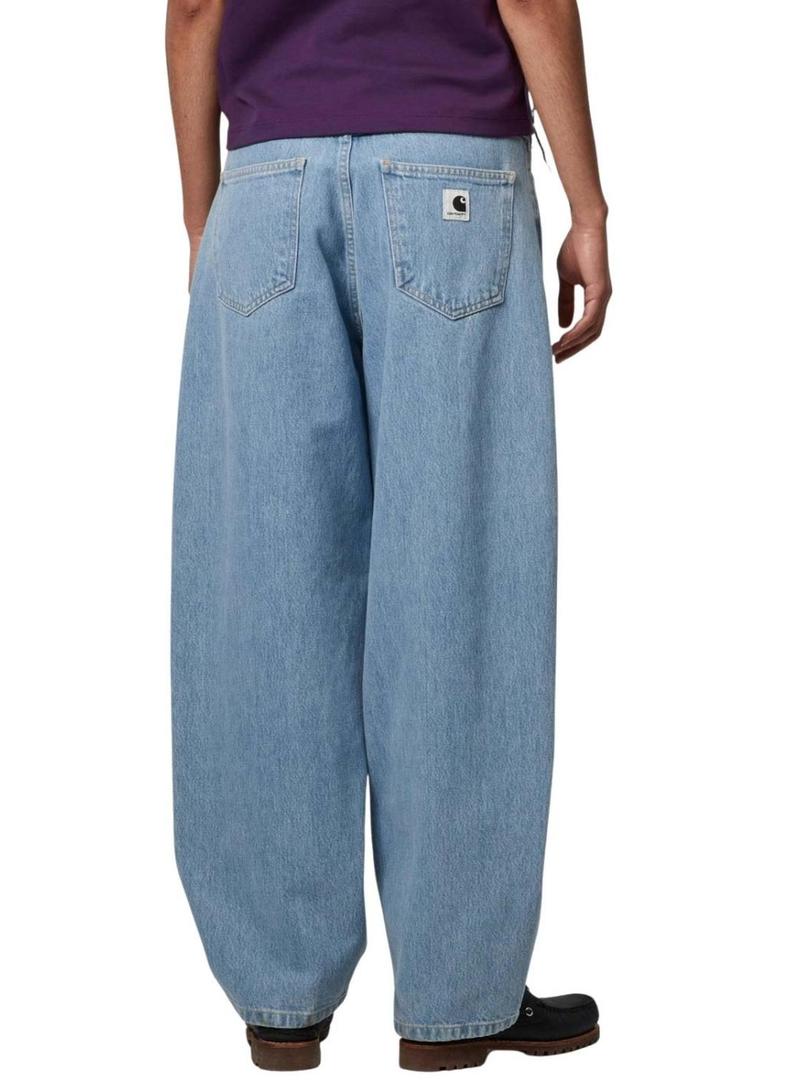 Calça jeans Carhartt Brandon em denim claro para mulher.