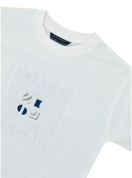 Camiseta Mayoral On The Road branca para menino.