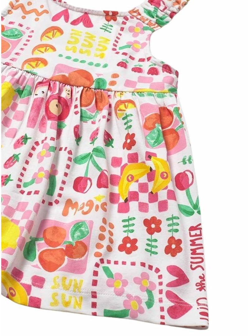 Vestido Mayoral de frutas multicolor para bebê